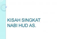 Kisah Nabi Hud AS. | Kisah Singkat 25 Nabi dan Rasul