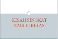 Kisah Nabi Idris AS. | Kisah Singkat 25 Nabi dan Rasul