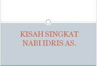 Kisah Nabi Idris AS. | Kisah Singkat 25 Nabi dan Rasul