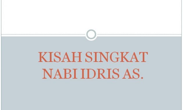 Kisah Nabi Idris AS. | Kisah Singkat 25 Nabi dan Rasul