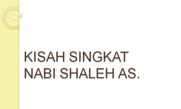 Kisah Nabi Shaleh AS. | Kisah Singkat 25 Nabi dan Rasul