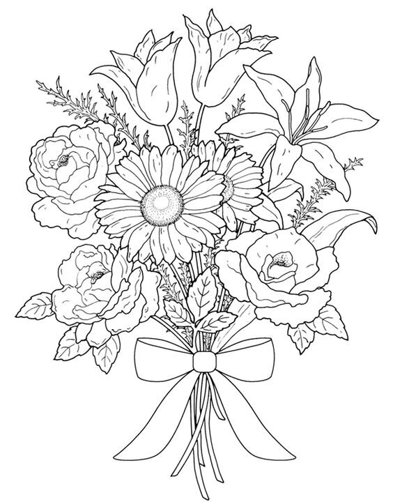 Kumpulan Sketsa Gambar Bunga yang Cocok untuk Gambar Mewarnai