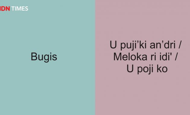 170 Kosa Kata Bahasa Bugis Yang Penting Untuk Dipelajari