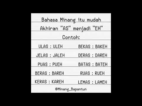 Percakapan bahasa minang dan artinya