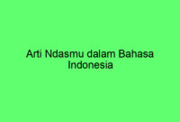 Arti Ndasmu dalam Bahasa Indonesia