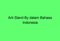 Arti Stand By dalam Bahasa Indonesia